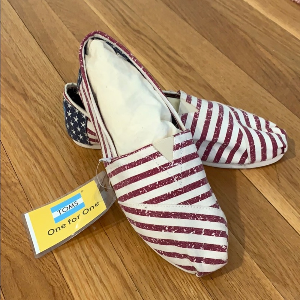 Toms Alpargata Women’s Slip Ons - American Flag